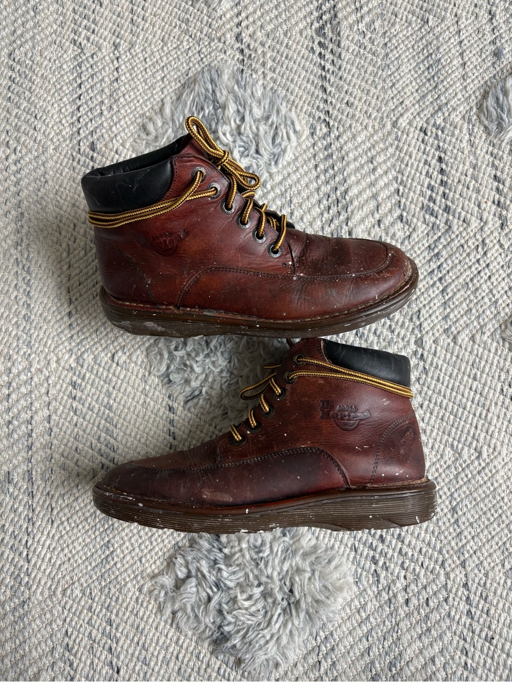 Dr. Martens Vtg MIE Brown Leather Lace Up Work Boots UK 6/USM 7/USL 8 England